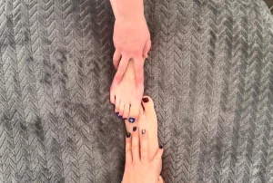 Playing footsie with mscinnabar before i wax her i ll have this on