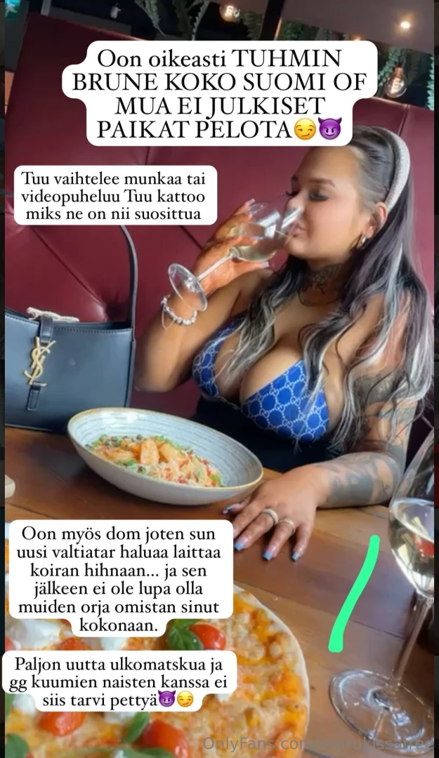 Ravintolas pelk t rintaliivit p ll nooramarianne on tuhmin brune koko 