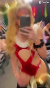 Santa s favorite little helper got very distracted in the dressing