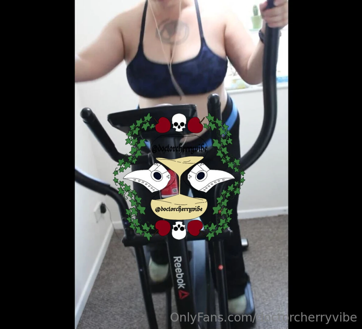 9 minute video cross-trainer front view plus stats and heart rate 