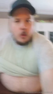 Carousel of 3 vids i took tonight - eating pizzas stripping to my jock