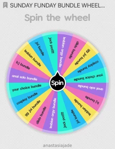 Sunday funday deal today only get 2 wheel spins a video dick rate and
