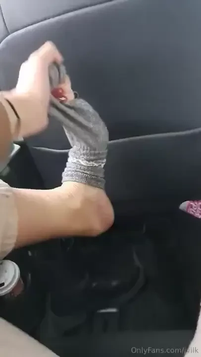 Hopefully noone in the car noticed you wathing me take my socks off part 2 