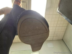 Are you checking out my huge feet better obey and bow down foot bitch part 2