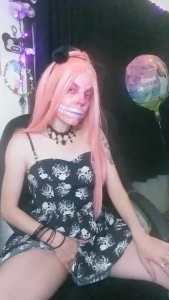 skyla-pink - Don t i look wicked cute dressed up as a skeleton panda while 