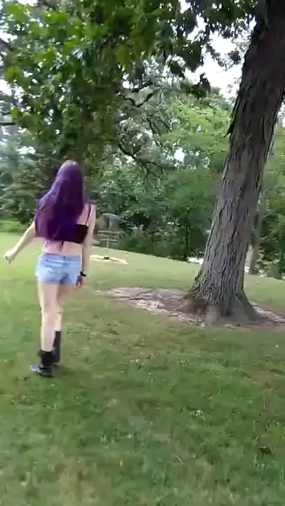 Walking in the park with my short shorts on watch me get scared lol 