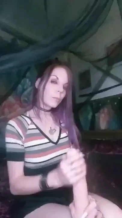 Jacking dildo to song 