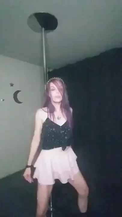 Dancing around my stripper pole 