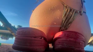 Swimming season is officially open i m about to become a golden part 1