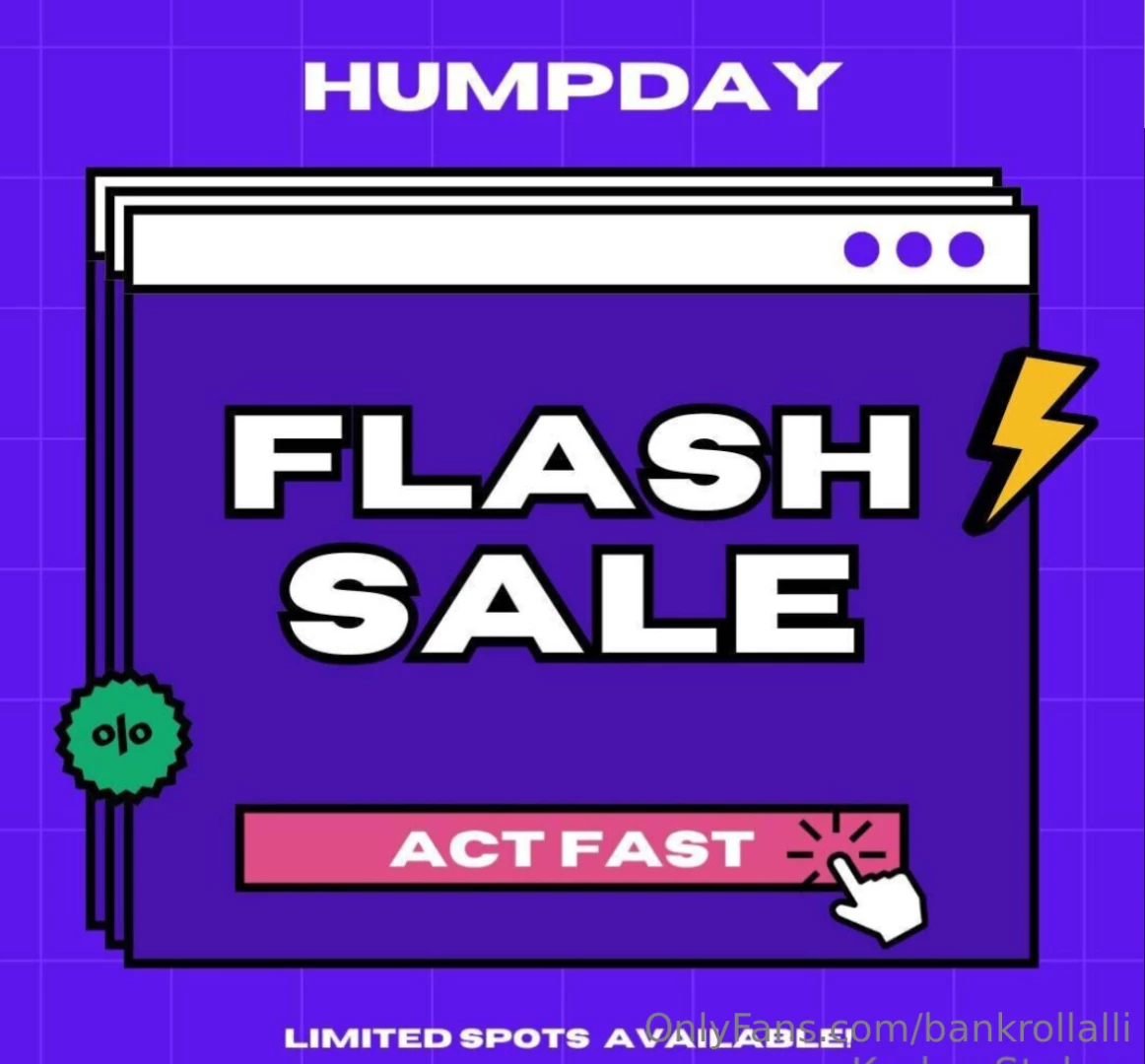 Hump day flash sale tip 10 to receive all below 