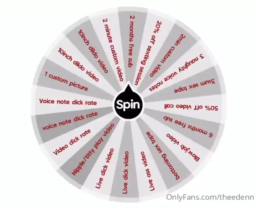 New spin the wheel with eden tip below amp win a prize every time let 
