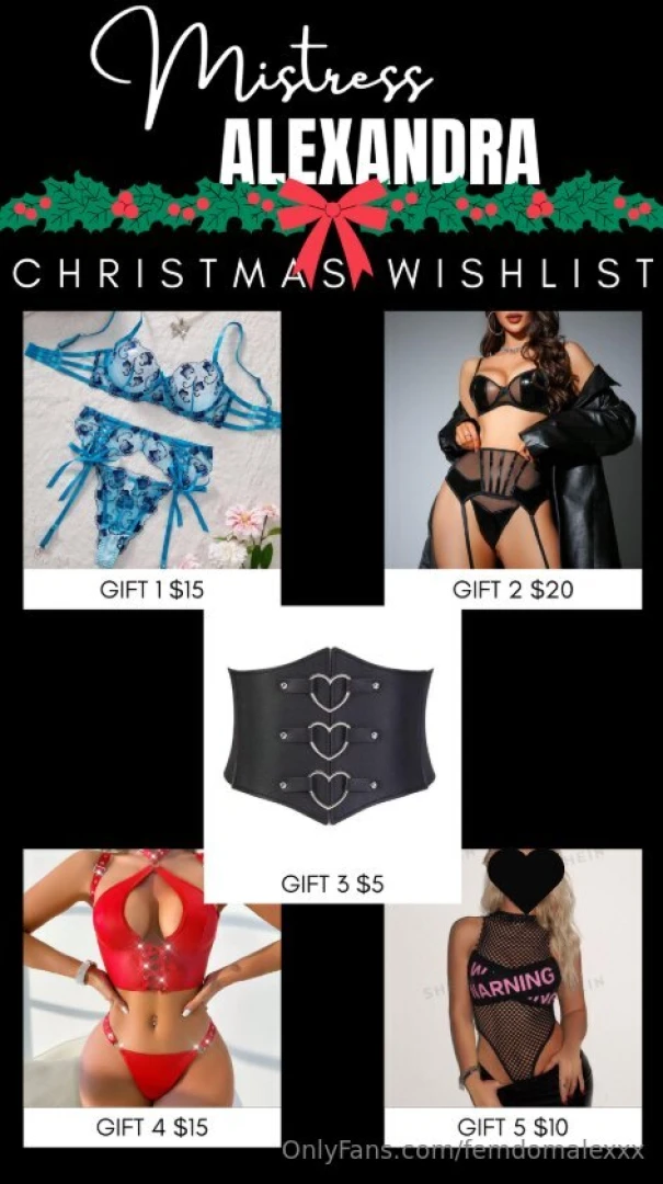 Christmas is here my little slut your goddess would give you the 