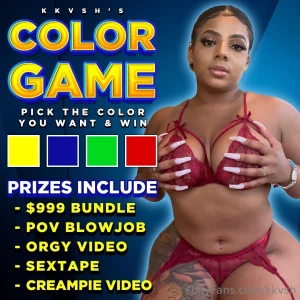 Color game try to guess which color is which prize tip 10 for one