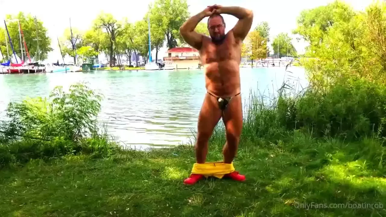 Posing at belle isle city park island in the detroit river in camo 