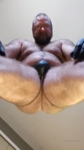 Request week day 5 floor pov ass squats in a leather jock and police