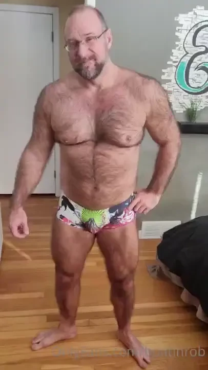 Behind the scenes posing with new trunks from propaganda 
