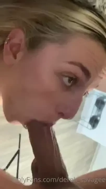 Petite white girl swallowing my dick pt1 