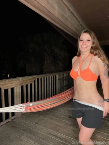 Taking my clothes off for the neighbors at the beach house on the