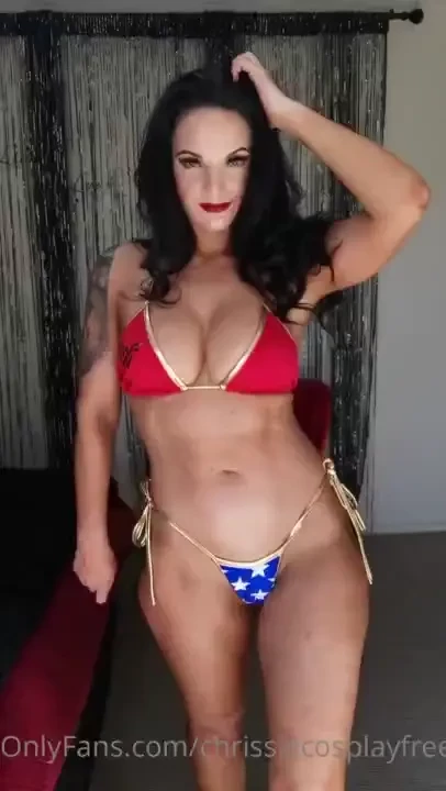 Swipe to see the full length wonder woman bikini video standing up the 