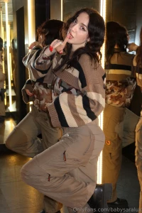 I love how the soft sweater feels against my skin looking cozy on the part 1