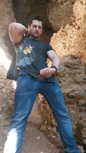 Cave man is here big cumshot n a public cave almoat got caught flexin part 3