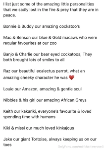 Please donate a zoo close to my heart sadly had a terrible fire and so part 1