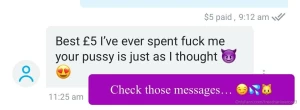 Check those messages now for my pussy rate