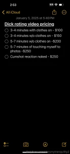 And texts are always 25