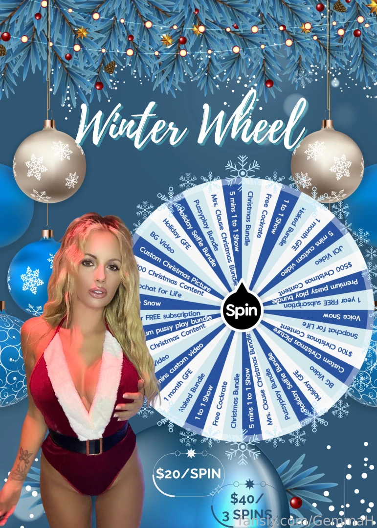 Feeling naughty or nice spin the winter wheel and let the holiday 