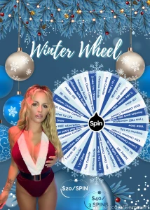 Feeling naughty or nice spin the winter wheel and let the holiday