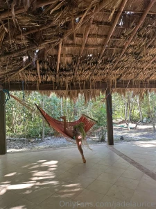 A masterpiece this was me in the jungle trying to get into a hammock part 1