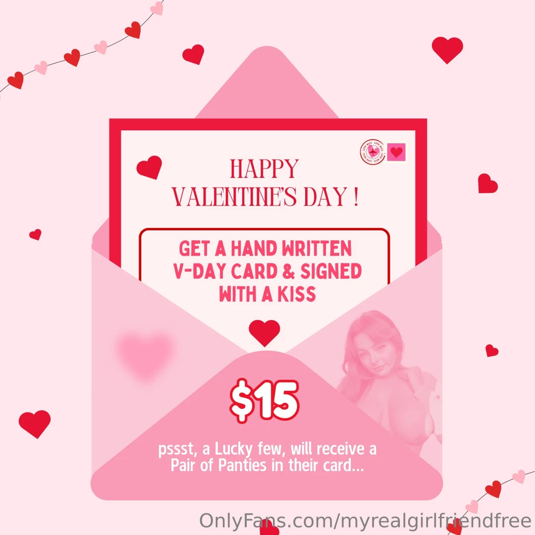 A valentines treat would you want a valentines card a hand written 