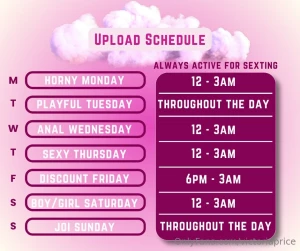 Hello darlings here is my new 2024 weekly schedule starting now