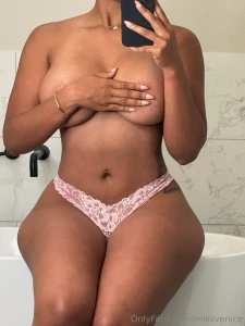 Nothing but undies and a teasing hand