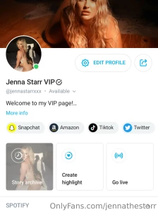 My next live and video calls will be on my vip page jennastarrxxx cant