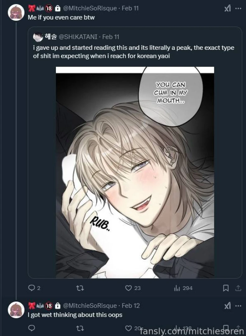 If you have a twitter feel free to request to follow my locked nsfw part 1 