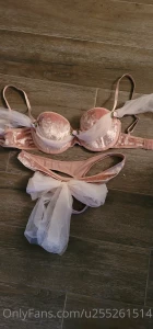 Pink velvet sash lingerie