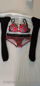 Plaid amp thigh highs