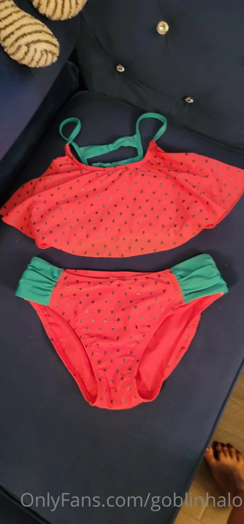 Watermelon bikini with pigtail braids includes hula cheer amp dancing 