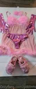Hello mr powers pink babydoll set with gloves spy themed set