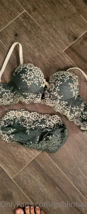 Green floral lingerie pictures only
