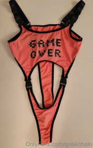 Game over lingerie sexy body suit set