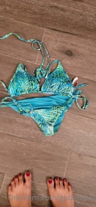 Victoria s secret greenish blue string bikini