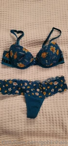 Blue floral lingerie victorias secret