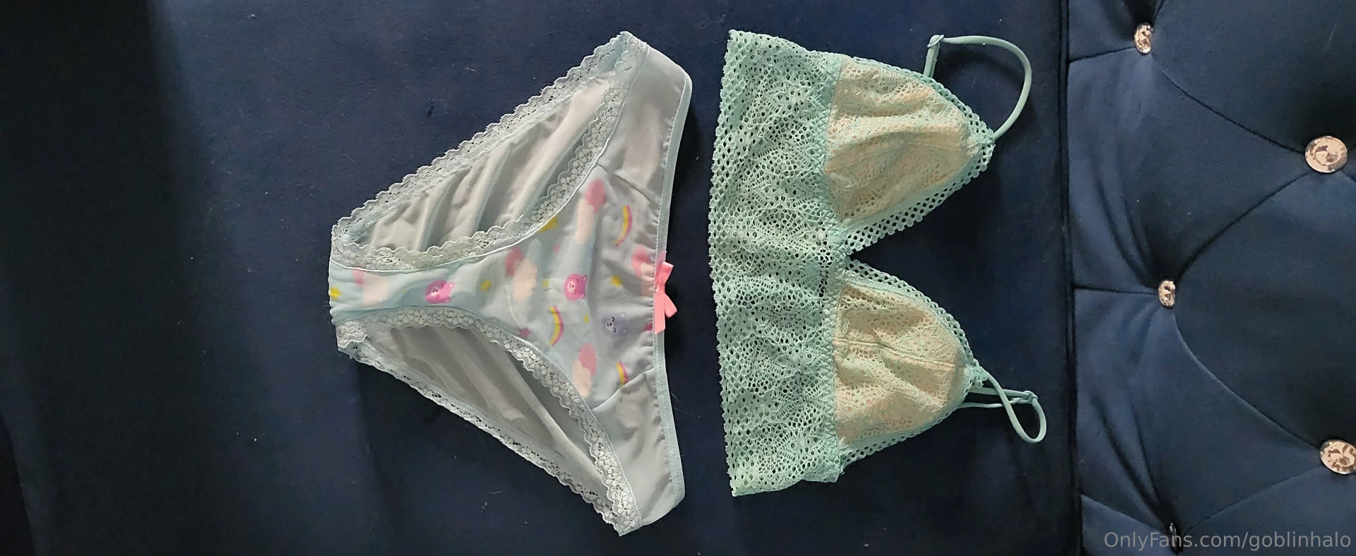 Baby blue bralette lingerie 