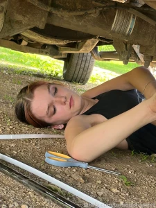 Making some emergency campsite truck repairs so nice to have skills part 2