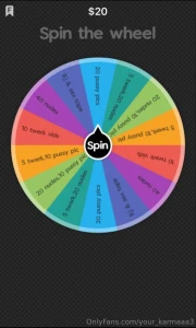 Missed my live sessions that s okay now you can spin my wheel online