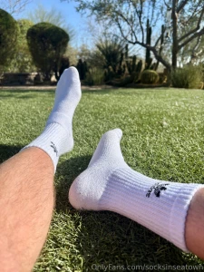 Got these socks out in the sun after a sweaty desert workout