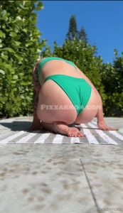 White panties amp bra by the pool ass amp feet black thong nude part 2