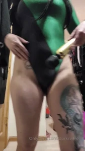 Shego had to sneak away to relieve some frustration but draken was